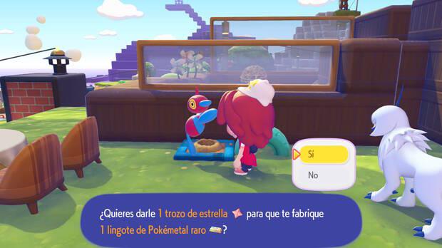 Pok�mon Pokopia - Intercambiar Trozos de estrella por lingotes de Pok�metal raro con Porygon-Z