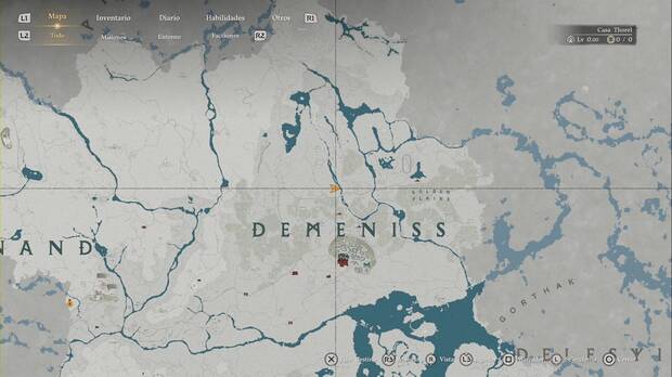 Crimson Desert - Nexos del Abismo, ubicaci�n del punto de viaje r�pido Llanuras Doradas