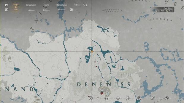 Crimson Desert - Nexos del Abismo, ubicaci�n del punto de viaje r�pido Cuenca central del r�o Denn