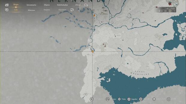 Crimson Desert - Nexos del Abismo, ubicaci�n del punto de viaje r�pido Senia