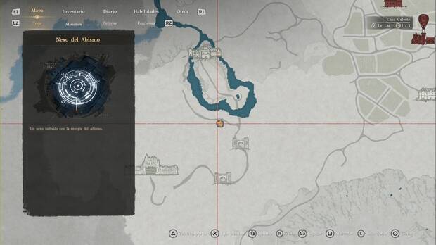 Crimson Desert - Nexos del Abismo, ubicaci�n del punto de viaje r�pido Senia