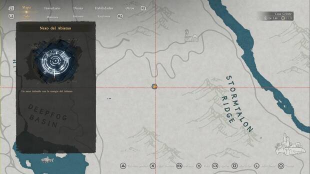 Crimson Desert - Nexos del Abismo de Calphade, ubicaci�n del punto de viaje r�pido Risco de Garratormenta