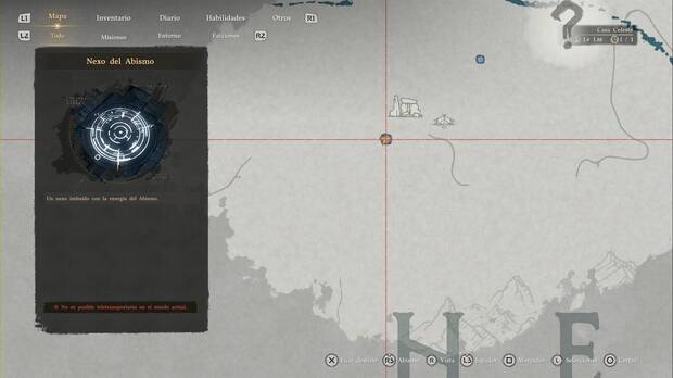 Crimson Desert - Nexos del Abismo de Calphade, ubicaci�n del punto de viaje r�pido Ruinas de Hohenmark