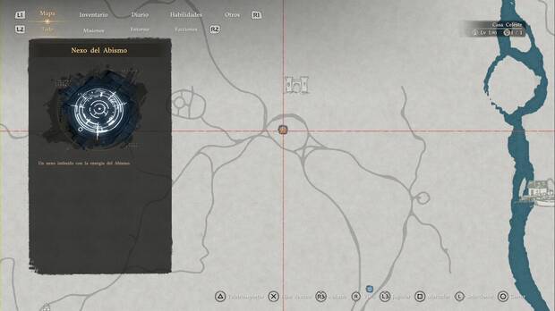 Crimson Desert - Nexos del Abismo de Demeniss, ubicaci�n del punto de viaje r�pido de Port�n norte de Hernand