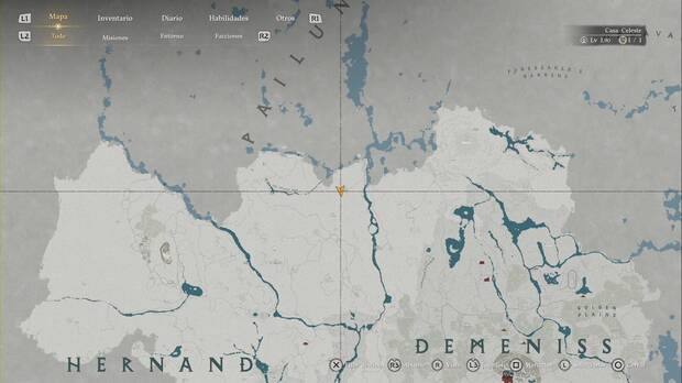 Crimson Desert - Nexos del Abismo de Demeniss, ubicaci�n del punto de viaje r�pido de Castillo de Ca�da del Drag�n