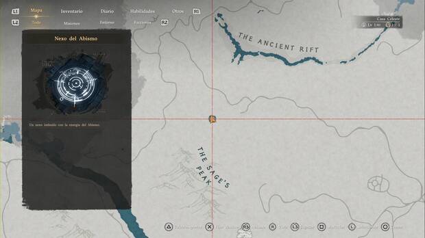 Crimson Desert - Nexos del Abismo de Demeniss, ubicaci�n del punto de viaje r�pido de La Cima del Sabio