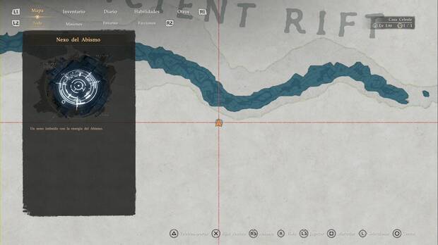 Crimson Desert - Nexos del Abismo de Demeniss, ubicaci�n del punto de viaje r�pido de Grieta Ancestral