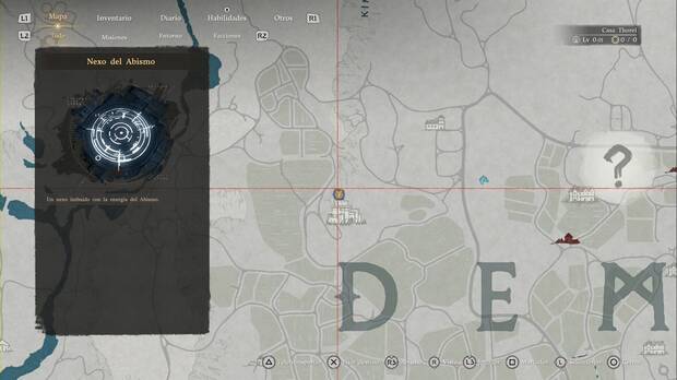 Crimson Desert - Nexos del Abismo de Demeniss, ubicaci�n del punto de viaje r�pido de Castillo del Caballero de las Llamas