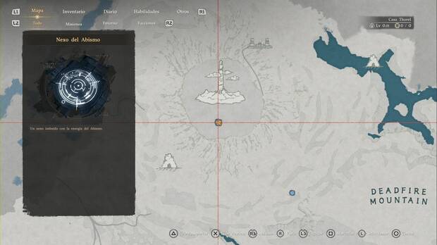 Crimson Desert - Nexos del Abismo de Demeniss, ubicaci�n del punto de viaje r�pido de Ojo de Hielo