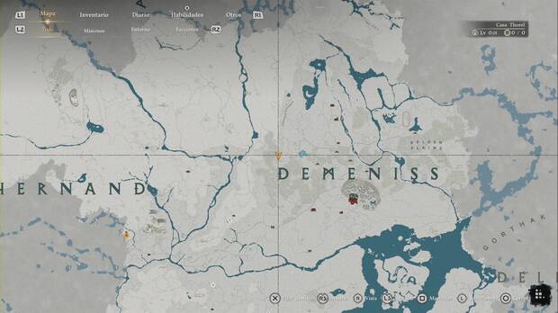 Crimson Desert - Nexos del Abismo de Demeniss, ubicaci�n del punto de viaje r�pido de Castillo del Caballero de las Llamas