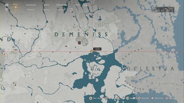 Crimson Desert - Nexos del Abismo, ubicaci�n del punto de Demeniss, ubicaci�n del punto de viaje r�pido de Loma de las Sombras