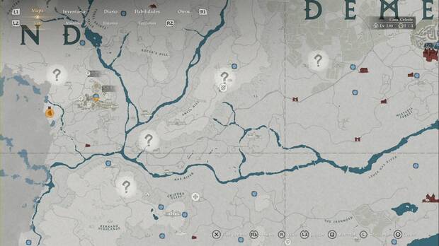 Crimson Desert - Energ�a misteriosa, mapa de Crimson Desert que muestra varias ubicaciones de Energ�a misteriosa