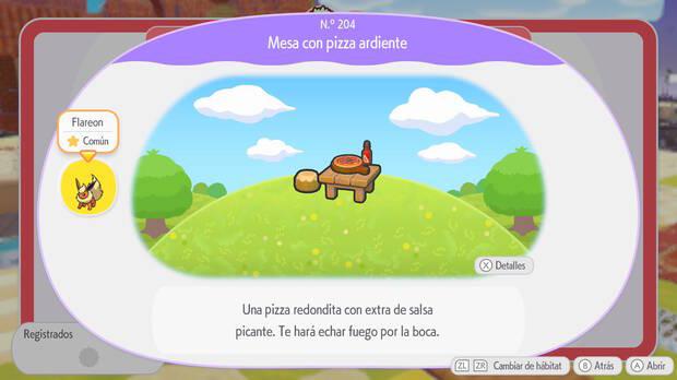 Pok�mon Pokopia - C�mo el h�bitat Mesa con pizza ardiente para registrar a Flareon