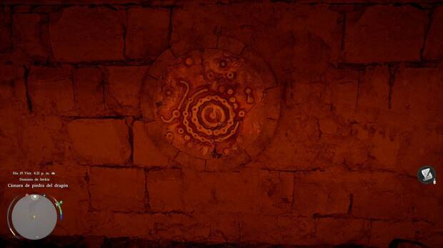 Crimson Desert - Puzles, Ruinas de la C�mara de piedra del drag�n, soluci�n del disco central