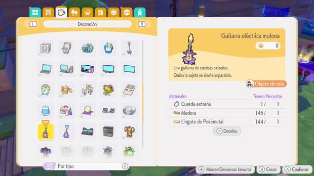 Pok�mon Pokopia - Receta de fabricaci�n de la guitarra el�ctrica y el bajo el�ctrico