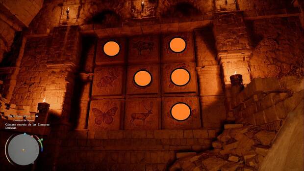 Crimson Desert - Puzles, Ruinas de la C�mara secreta de las Llanuras Doradas, soluci�n al puzle del mural