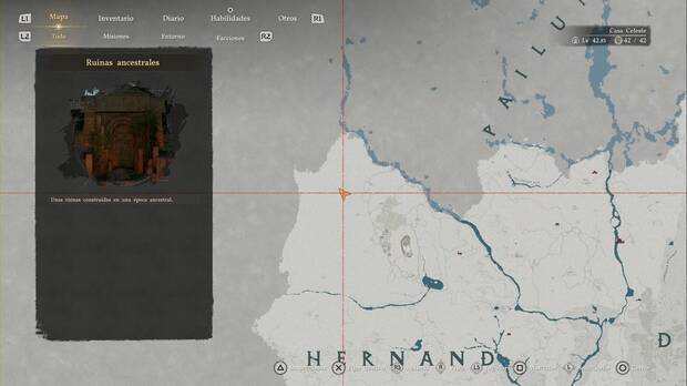 Crimson Desert - Ruinas Ancestrales, Ruinas de las monta�as de la Cuenca Nieblaespesa, ubicaci�n