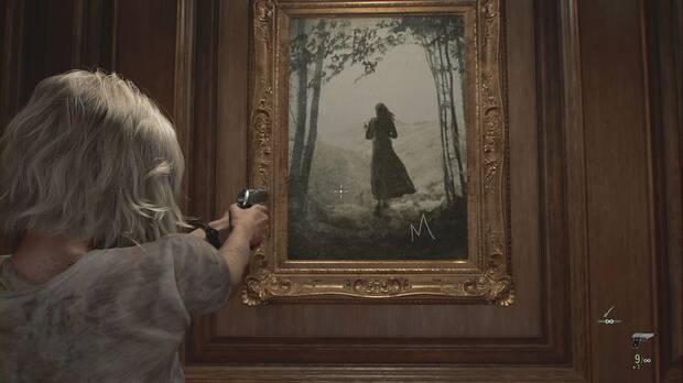 Resident Evil Requiem - Easter eggs, cuadro de Miranda en el despacho de Spencer en ARK