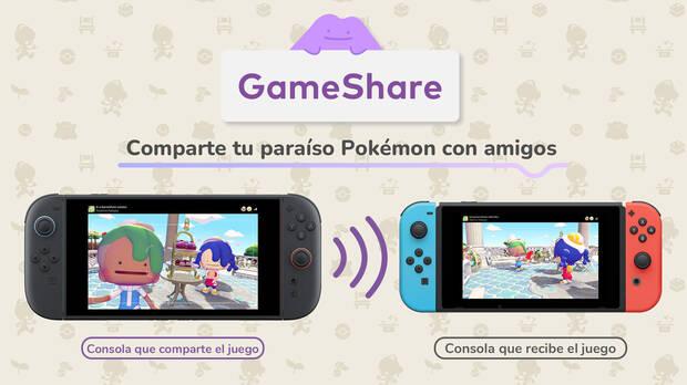 Funci�n GameShare para jugar en cooperativo a Pok�mon Pokopia