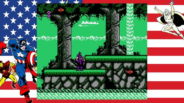 La versi�n para NES de �Captain America and The Avengers� es un juego completamente distinto que est� protagonizado por el Capit�n Am�rica y por Hawkeye.