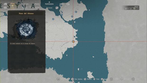 Crimson Desert - Nexos del Abismo en Delesyia, ubicaci�n de la placa de viaje r�pido Bosque Gris