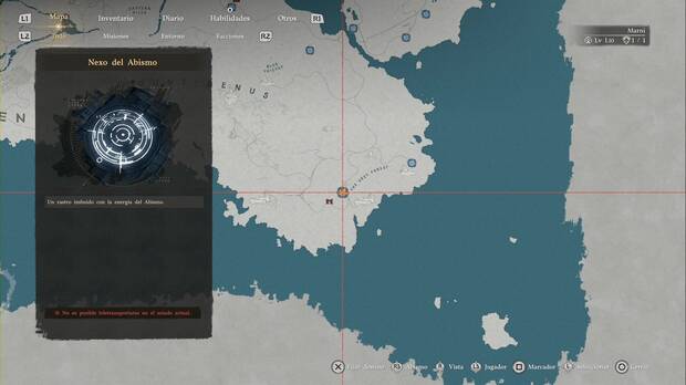 Crimson Desert - Nexos del Abismo en Delesyia, ubicaci�n de la placa de viaje r�pido Puerta este del Masterium