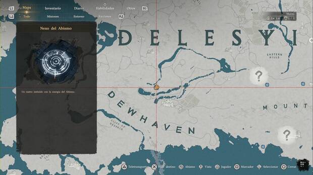 Crimson Desert - Nexos del Abismo en Delesyia, ubicaci�n de la placa de viaje r�pido Monte Benus (7)