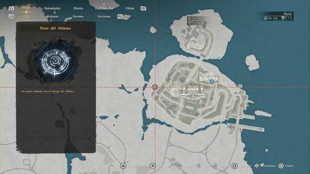 Crimson Desert - Nexos del Abismo en Delesyia, ubicaci�n de la placa de viaje r�pido Suroeste de la ciudad