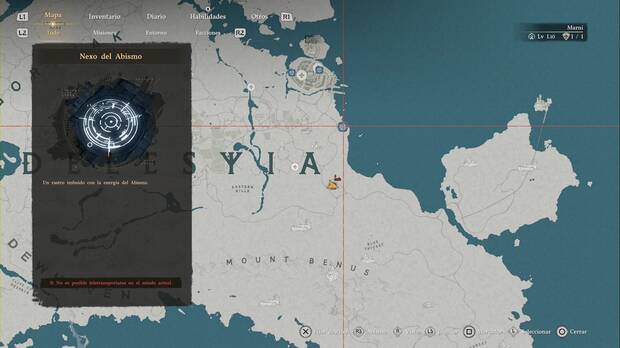 Crimson Desert - Nexos del Abismo en Delesyia, ubicaci�n de la placa de viaje r�pido Costa del Amanecer
