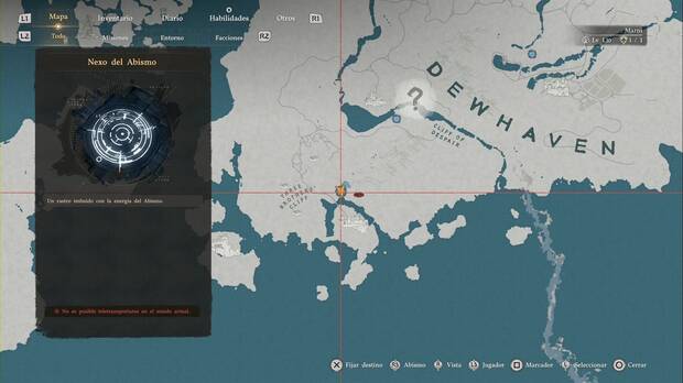 Crimson Desert - Nexos del Abismo en Delesyia, ubicaci�n de la placa de viaje r�pido Nido de guiverno olvidado