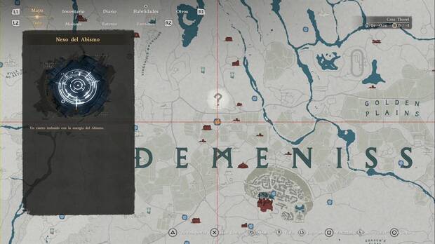 Crimson Desert - Nexos del Abismo en Demeniss, ubicaci�n del punto de viaje r�pido Corte del Oeste