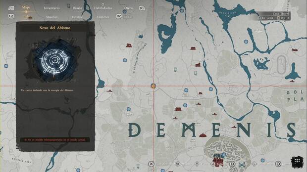 Crimson Desert - Nexos del Abismo en Demeniss, ubicaci�n del punto de viaje r�pido Monta�as del Escudo Real (3)