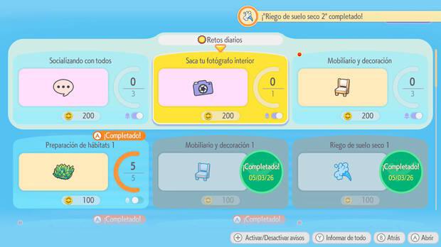 Pok�mon Pokopia - Completar diferentes retos diarios para conseguir Monevitas