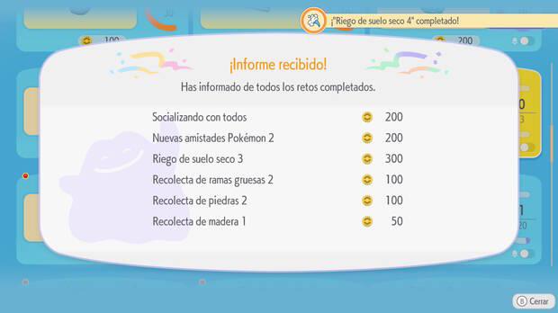 Pok�mon Pokopia - Informar de retos diarios completados para reclamar Monevitas como recompensa