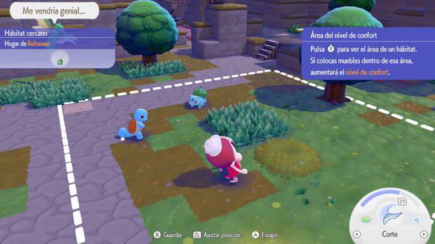 Pok�mon Pokopia - C�mo ver el �rea que ocupa un h�bitat para aumentar el nivel de confort