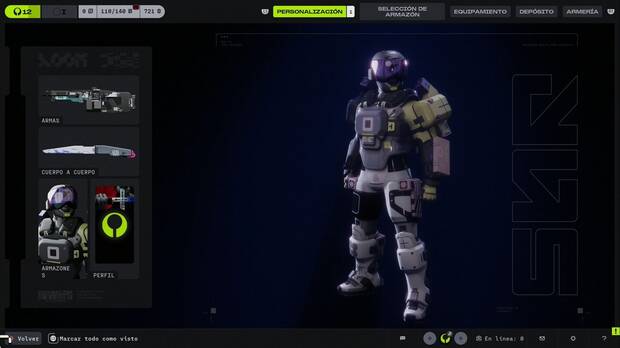 Marathon - Armazones, men� de personalizaci�n de Destrucci�n