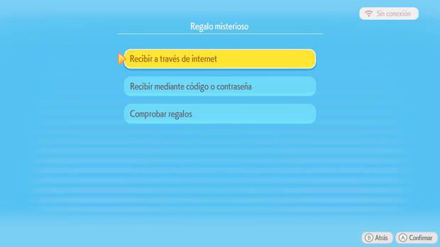 Pok�mon Pokopia - Opciones del men� Regalo misterioso