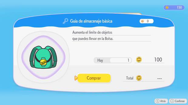 Pok�mon Pokopia - Comprar el objeto Gu�a de almacenaje b�sica para mejorar el tama�o de la Bolsa
