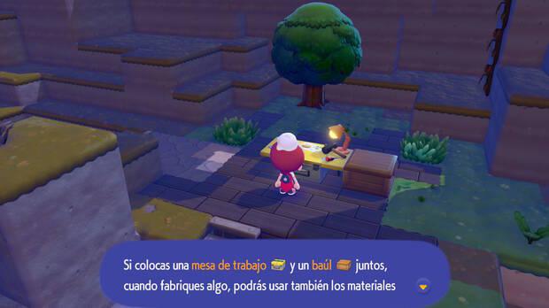 Pok�mon Pokopia - Crear ba�les al lado de una mesa de trabajo para agilizar las creaciones