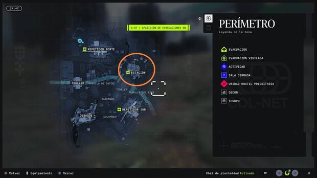 Marathon - C�mo encontrar Comandantes, ubicaci�n de la Estaci�n en el Per�metro