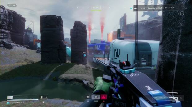 Marathon - C�mo encontrar Comandantes, bengalas rojas en la zona de la Estaci�n, se�alando la aparici�n de un Comandante