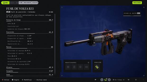 Marathon - Mejores armas, Fusil de volea R33