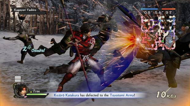 El combate y gráficos utilizan la base de Samurai Warriors 4-II.