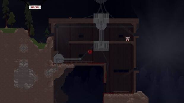 Captura de Super Meat Boy.