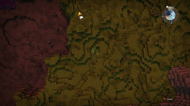 Visto desde el aire, el mapa del juego podría parecer una recreación tridimensional de un juego de 8 bits, algo que nos ha parecido muy acertado.