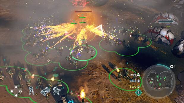 Incluso en los momentos de mayor tensión, ‘Halo Wars 2’ se comporta técnicamente y nos ofrece alardes como los mostrados aquí arriba.