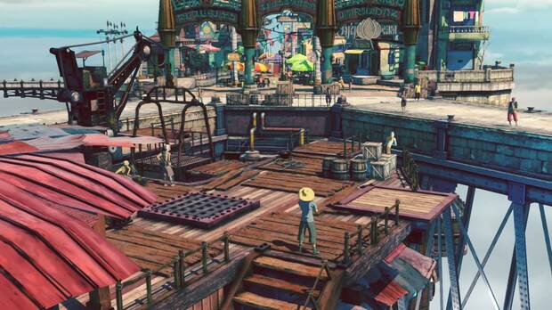 Las demostraciones de Gravity Rush 2 se centran en mostrar la nueva ciudad, compuesta de islas flotantes.