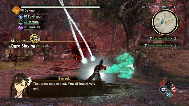 El combate es muy similar al primer Toukiden, aunque las nuevas zonas abiertas y la mano demon�aca cambian bastante las estrategias.