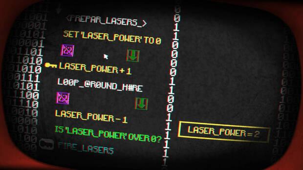 Aumenta el poder del l�ser hackeando el c�digo y evitar�s caer en la trampa del Diablo.