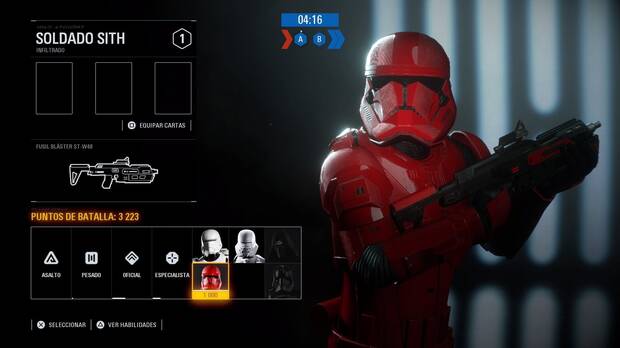 Los soldados Sith son realmente buenos: su bl�ster ST -W48 les permite disparar r�pido y con un modo de fuego cargado muy destructivo.